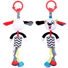   Bali Bazoo Kutya Pedro plüss csörgő babakocsira fekete/fehér