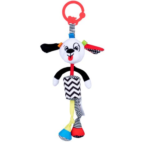 Bali Bazoo Kutya Pedro plüss csörgő babakocsira fekete/fehér