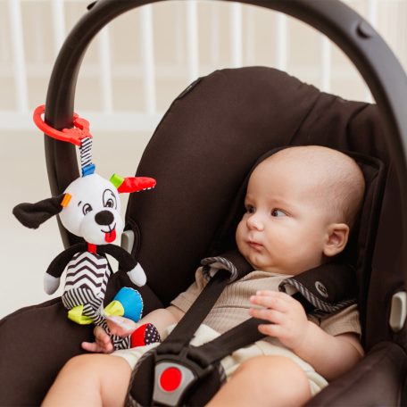 Bali Bazoo Kutya Pedro plüss csörgő babakocsira fekete/fehér