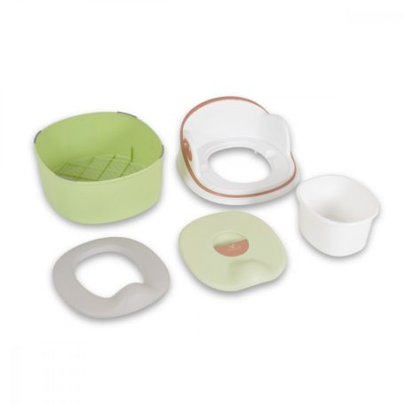 Cangaroo Rum Baba 3in1 bili átalakítható WC szűkítő + fellépő , szilikon ülés - zöld