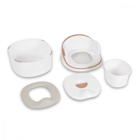 Cangaroo Rum Baba 3in1 bili átalakítható WC szűkítő + fellépő , szilikon ülés - fehér 