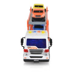 Autószállító hanggal és fénnyel 4 kisautóval