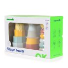 Tooky Toy Fa játék toronyépítő 3 dbos szett Montessori Pasztell