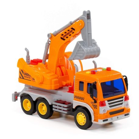 Polesie Toys City Kotrógép teherautó - Sárga 