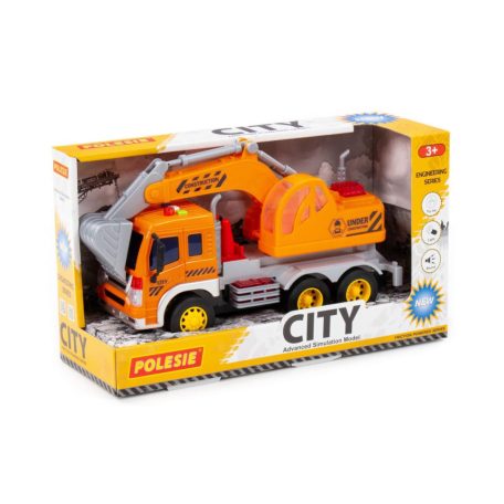 Polesie Toys City Kotrógép teherautó - Sárga 