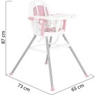 Moni Amaretti 3in1 etetőszék - Rózsaszín 