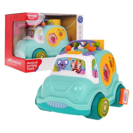 Hola Interaktív kisautó formabedobóval 18 hó+ 
