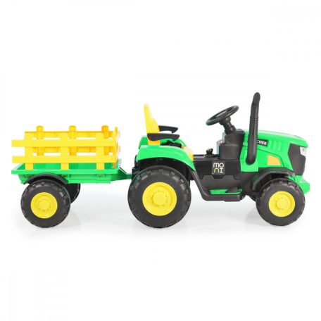 Moni Rancher elektromos traktor utánfutóval - Zöld