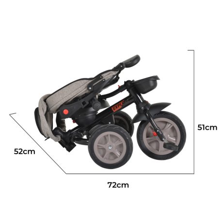 Byox Explore tricikli összecsukható (forgatható üléssel) - Bézs