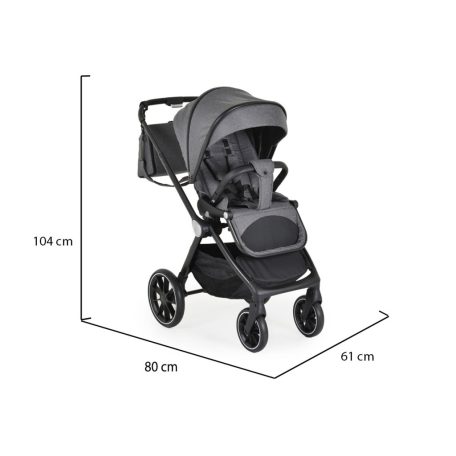 Cangaroo Christiano 3:1 multifunkciós babakocsi 22kg-ig - Sötét Szürke