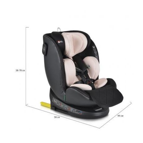 Cangaroo CASTOR i-Size Isofix gyermekülés (40-150 cm) - Púder 