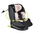Cangaroo CASTOR i-Size Isofix gyermekülés (40-150 cm) - Púder 