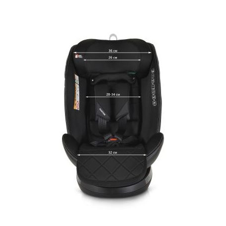 Cangaroo CASTOR i-Size Isofix gyermekülés (40-150 cm) - Fekete