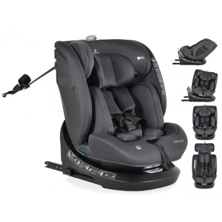 Cangaroo Draco i-Size Isofix gyermekülés (40-150 cm) - Fekete