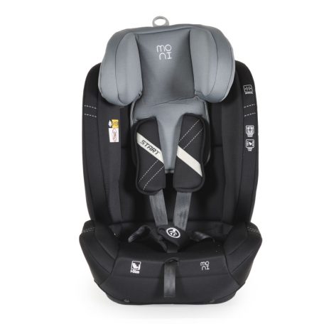 Moni Start i-Size biztonsági autósülés 76-150cm ajándék takaróval - fekete/szürke 