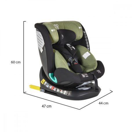 Moni Serengeti i-Size Isofix gyermekülés (40-150 cm) - Zöld