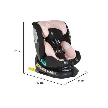 Moni Serengeti i-Size Isofix gyermekülés (40-150 cm) - Rózsaszín 