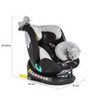 Moni Serengeti i-Size Isofix gyermekülés (40-150 cm) - Szürke 
