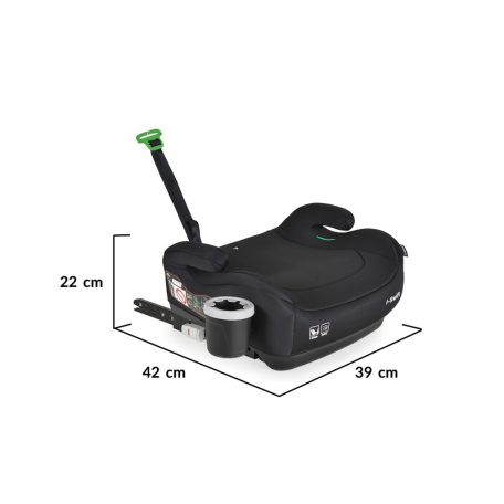 Cangaroo I-Swift i-Size ülésmagasító 125-150 cm pohártartóval - Fekete