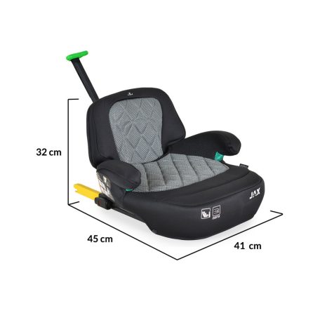 Cangaroo Jax i-Size ülésmagasító 125-150cm  isofix - Fekete/szürke