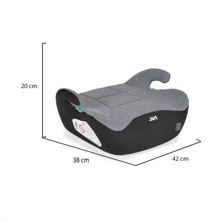 Moni Jet i-Size ülésmagasító 125-150 cm  - Szürke/fekete