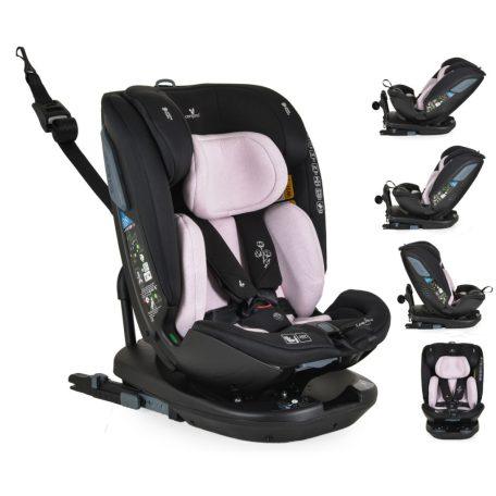 Cangaroo Gravity I-Size 360°-ban forgatható ISOFIX gyermekülés (40-150 cm) - Rózsaszín