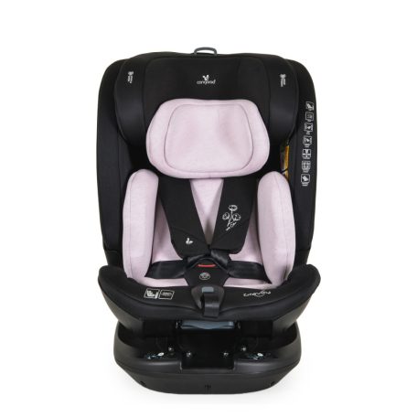 Cangaroo Gravity I-Size 360°-ban forgatható ISOFIX gyermekülés (40-150 cm) - Rózsaszín
