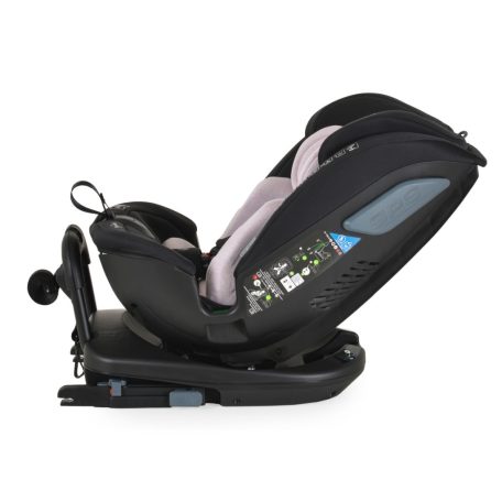 Cangaroo Gravity I-Size 360°-ban forgatható ISOFIX gyermekülés (40-150 cm) - Rózsaszín