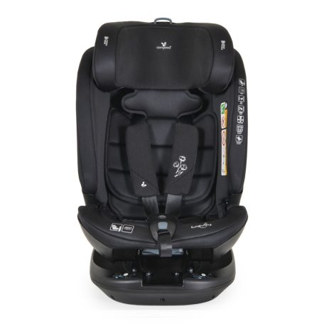 Cangaroo Gravity I-Size 360°-ban forgatható ISOFIX gyermekülés (40-150 cm) - Fekete