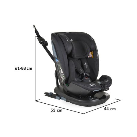 Cangaroo Gravity I-Size 360°-ban forgatható ISOFIX gyermekülés (40-150 cm) - Fekete