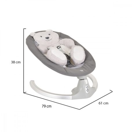 Moni Ari 2 in1 elektromos hinta és pihenőszék - szürke maci 