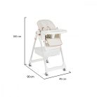 Moni LINDO multifunkciós etetőszék (ajándék szilikon előke, kanál és villa) - Fehér