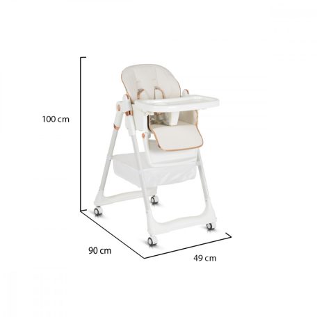Moni LINDO multifunkciós etetőszék (ajándék szilikon előke, kanál és villa) - Fehér