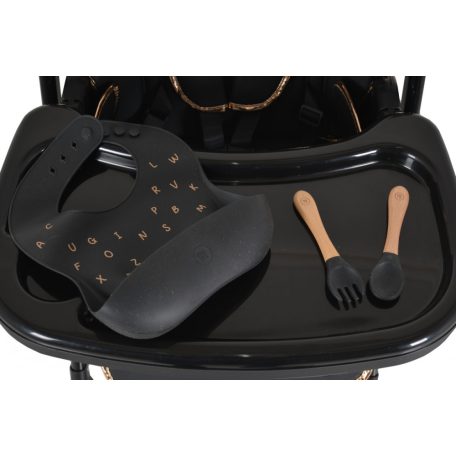 Moni LINDO multifunkciós etetőszék (ajándék szilikon előke, kanál és villa) - Fekete