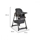 Moni LINDO multifunkciós etetőszék (ajándék szilikon előke, kanál és villa) - Fekete