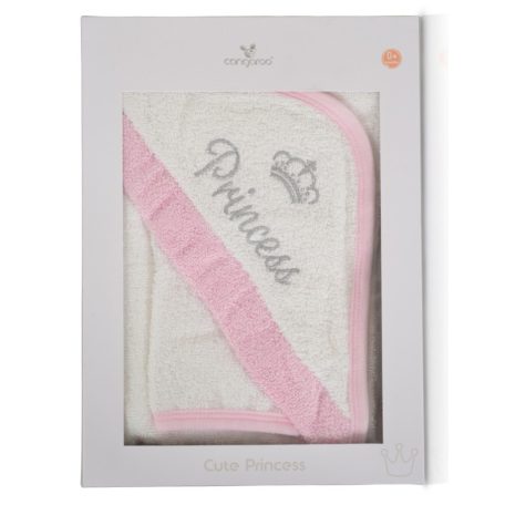 Cangaroo Cute Princess kapucnis törölköző 75x75 cm 