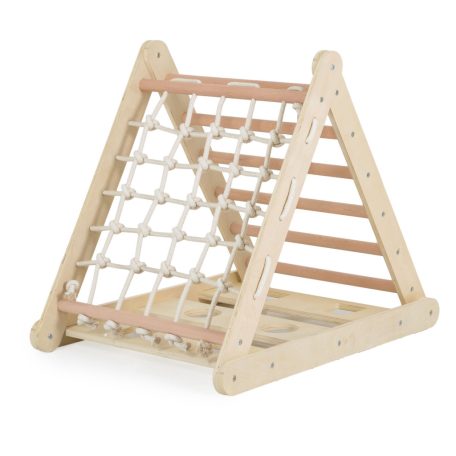 Moni Toys PIKLER 2in1 fa mászóka és csúszda Montessori 155*57cm - Natur 