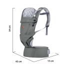 Cangaroo Bora bébi hordozó/kenguru 3 poziciós 15 kg - Szürke