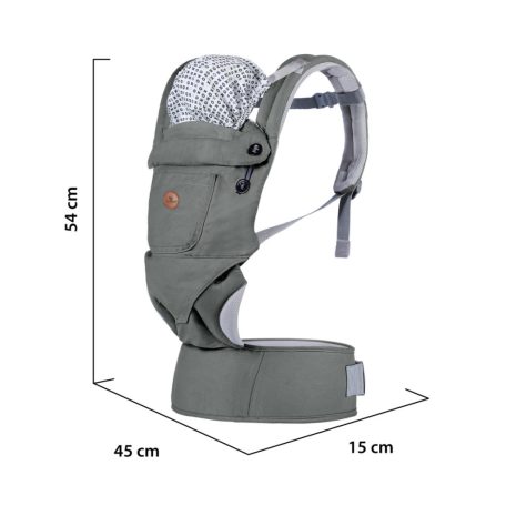 Cangaroo Bora bébi hordozó/kenguru 3 poziciós 15 kg - Szürke