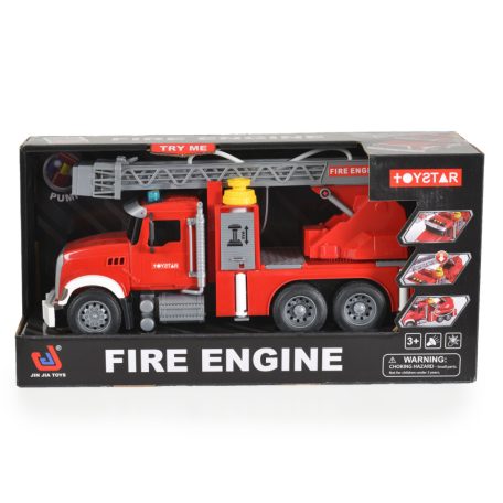 Fiú játék Tűzoltó autó hanggal és vízspriccelő funkcióval 36 cm - piros