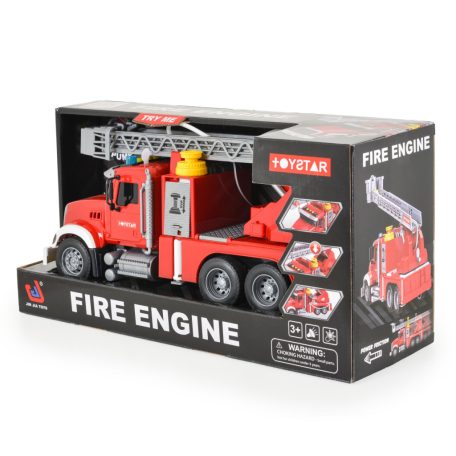 Fiú játék Tűzoltó autó hanggal és vízspriccelő funkcióval 36 cm - piros