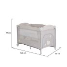 Moni Sleepy multifunkciós utazóágy - szürke