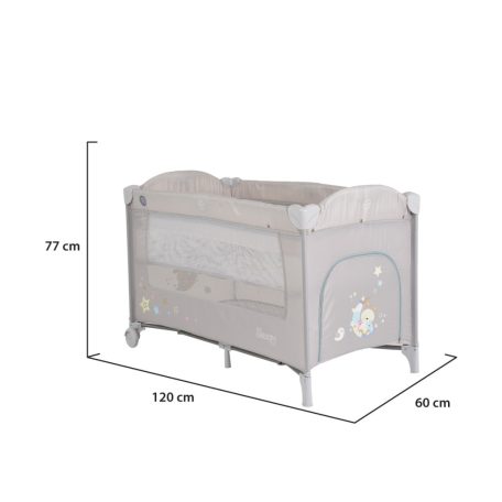 Moni Sleepy multifunkciós utazóágy - szürke