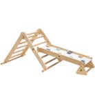PIKLER 2 in 1 fa mászóka háromszög és mászórámpa 132*60cm - natur