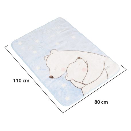 Cangaroo Softy pihe puha takaró 80x110 cm - Sweet hugs kék