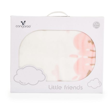Cangaroo Baba takaró Little Friends 80x110 cm - rózsaszín 