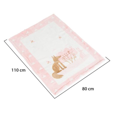 Cangaroo Baba takaró Little Friends 80x110 cm - rózsaszín 