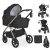 Cangaroo Unique 3:1 multifunkciós babakocsi 22kg-ig - Black