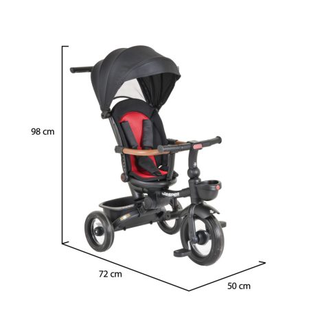 Byox Jasper tricikli összecsukható (forgatható üléssel) - Fekete