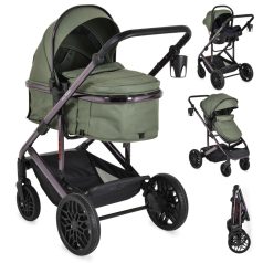 Moni ALL ROAD multifunkciós babakocsi szett - Zöld